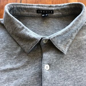 Theory: Grey Polo Shirt